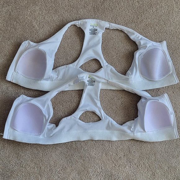 Set of 2 Tek Gear White Sports Bras - Picture 2 of 3